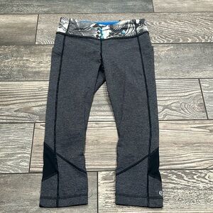 8. Lulu Crops w/Blue Floral Waist